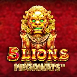 5 Lions Megaways online game logo by Pragmatic Play on allyspinn.eu