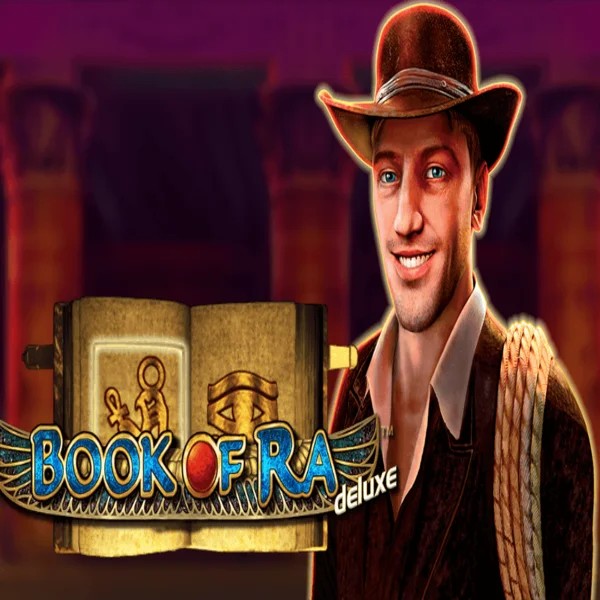Book of Ra Deluxe game by Novomatic – logo hosted on AllySpin Casino