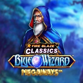 Play the Fire Blaze Blue Wizard Megaways slot by Rarestone Gaming on AllySpin Casino