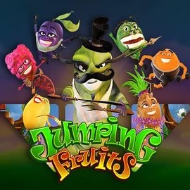 Jumping Fruits online game logo by Wazdan on allyspinn.eu