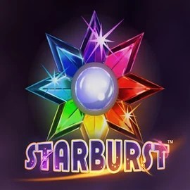 Starburst slot logo by NetEnt at AllySpin Casino
