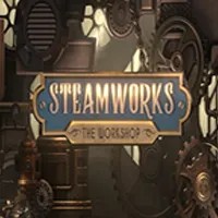 Official Slots logo: Steamworks The Workshop by Peter & Sons at AllySpin Casino